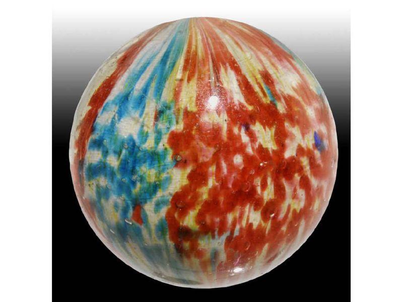 Appraisal: Onionskin Marble Description - '' Two panel One with red