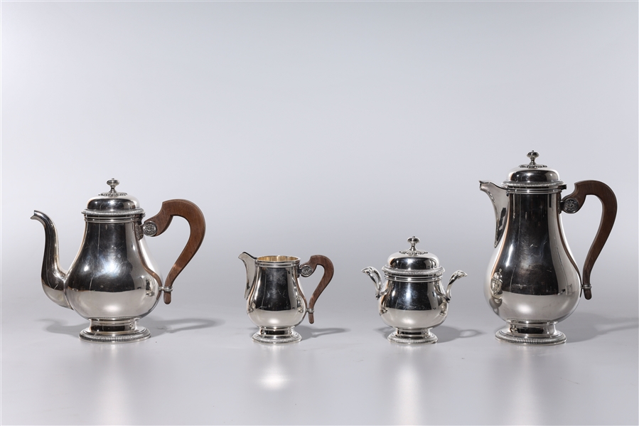 Appraisal: Four piece silver plate Christolfe set including coffee pot tea