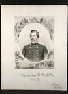 Appraisal: GRAPHITE DRAWING OF CIVIL WAR GENERAL - Commemorative Portrait of