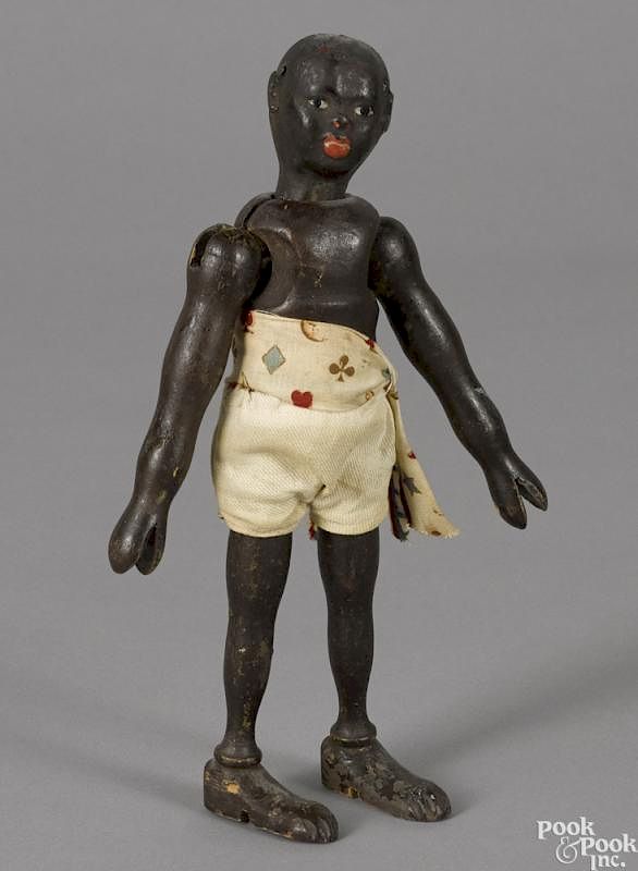 Appraisal: Schoenhut painted wood African native with a two-part head ''