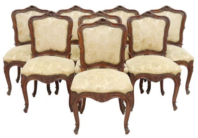 Appraisal: lot of Louis XV style mahogany side chairs Spain th