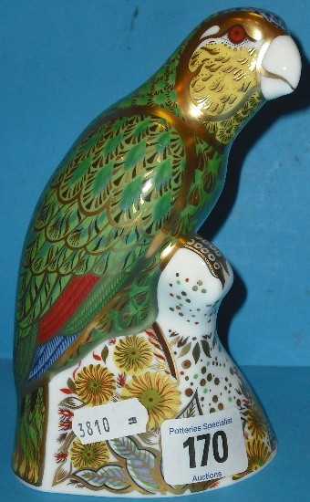 Appraisal: Royal Crown Derby Paperweight Amazon Green Parrot limited edition boxed