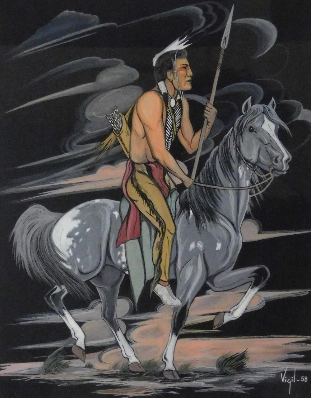 Appraisal: Frank Paul Vigil American Jicarilla Apache - gouache and ink