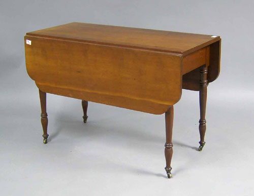 Appraisal: Cherry drop leaf table th c h w Provenance The