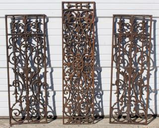 Appraisal: Lot of cast iron panels Lot of cast iron panels