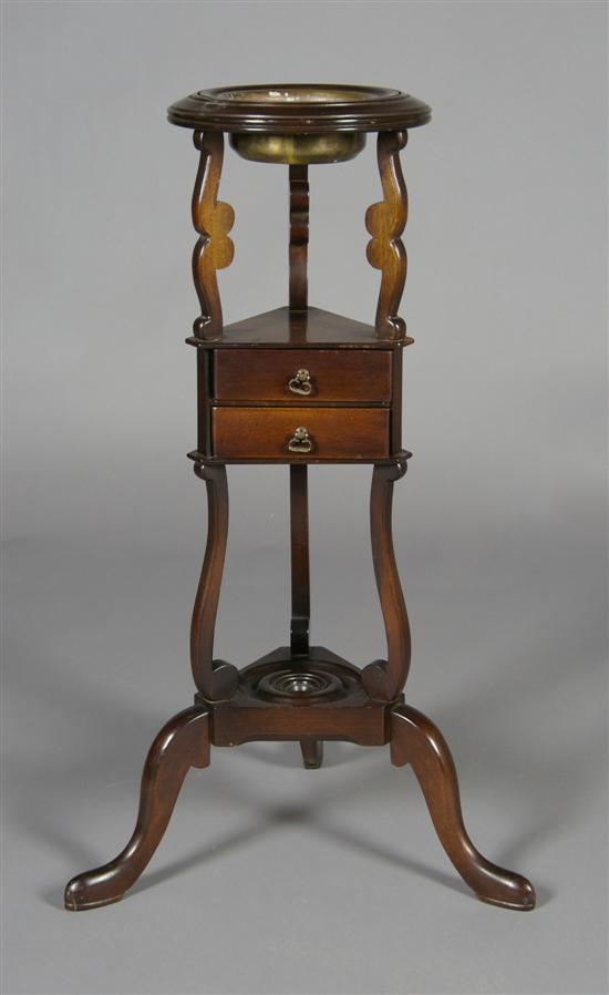 Appraisal: A Victorian Mahogany Wig Stand Height x width x depth