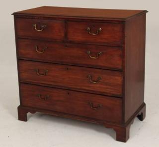 Appraisal: GEORGE III MAHOGANY CHEST GEORGE III MAHOGANY DRAWER CHEST HAVING