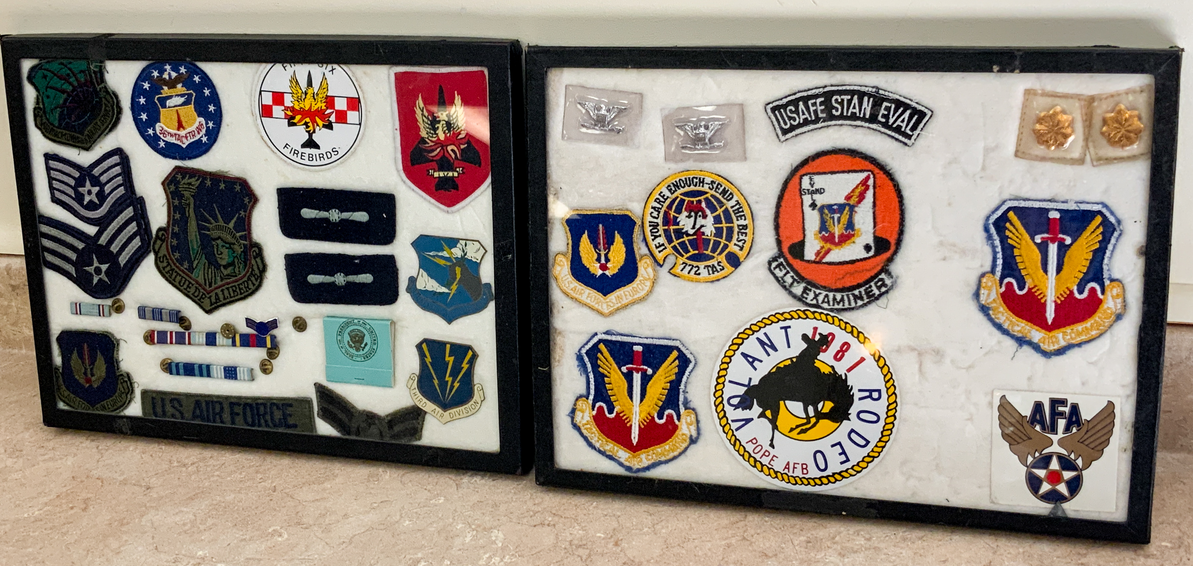 Appraisal: GROUP OF MILITARY PATCHES Display cases