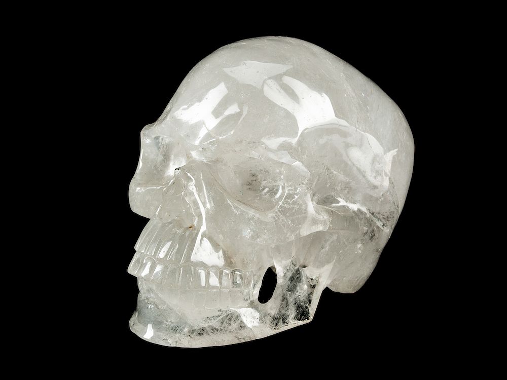 Appraisal: A Rock Crystal Skull A Rock Crystal Skull Height inches