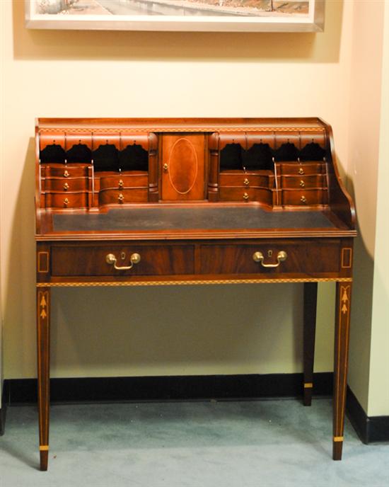 Appraisal: A Georgian-style Writing Desk of mahogany with multiple inlays having