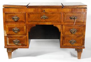 Appraisal: Louis XVI provincial style inlaid mahogany poudreuse late th early