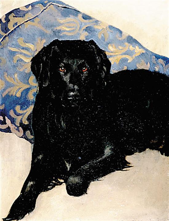 Appraisal: Ceta Buffhan British th century PORTRAIT OF A DOGoil on