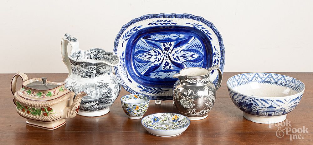 Appraisal: Group of Staffordshire and pearlware Group of Staffordshire and pearlware