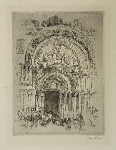 Appraisal: JOHN MARIN Porta San Marco Venice Etching on Japan paper