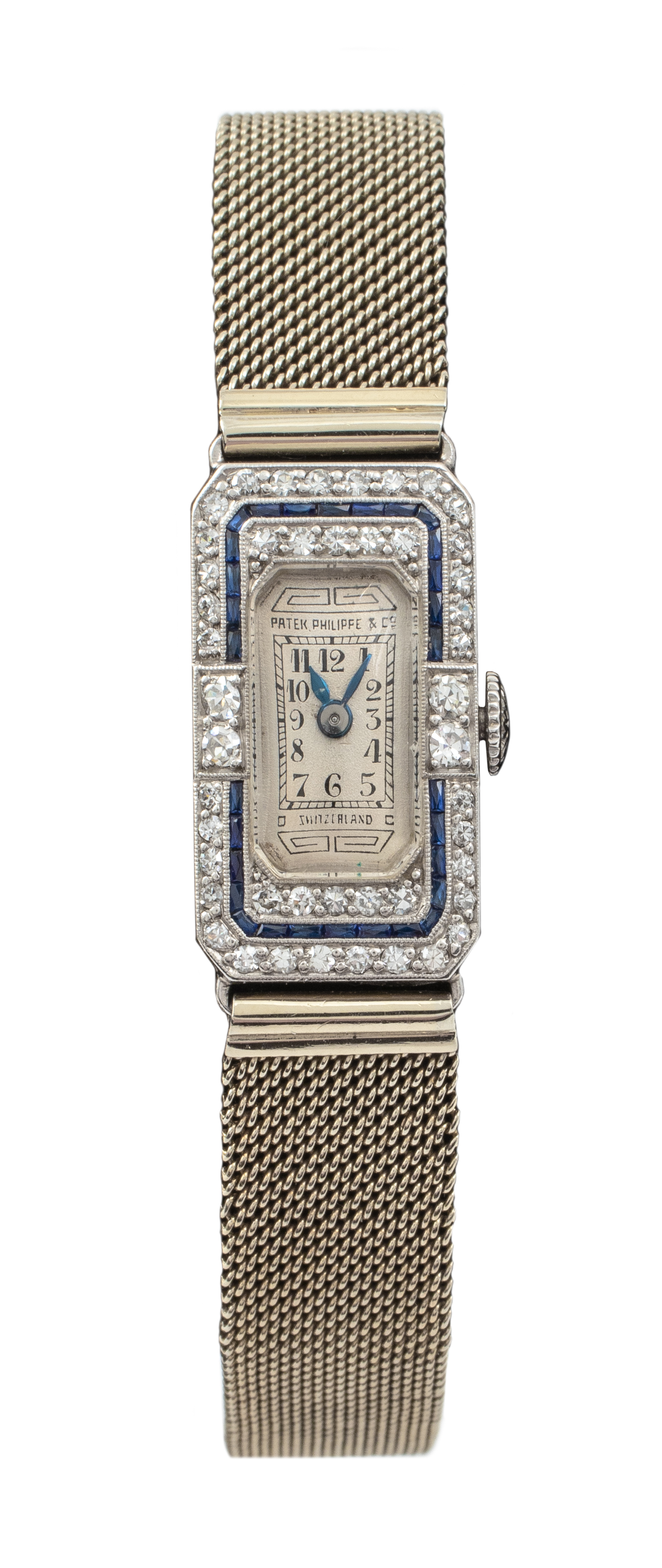 Appraisal: PATEK PHILIPPE CO DIAMOND SAPPHIRE LADY'S WATCH Patek Philippe Co