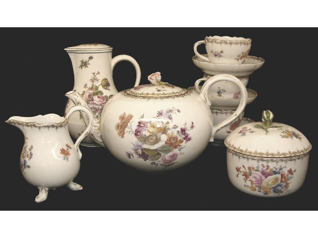 Appraisal: Late th century Meissen porcelain tea service painted with traditional