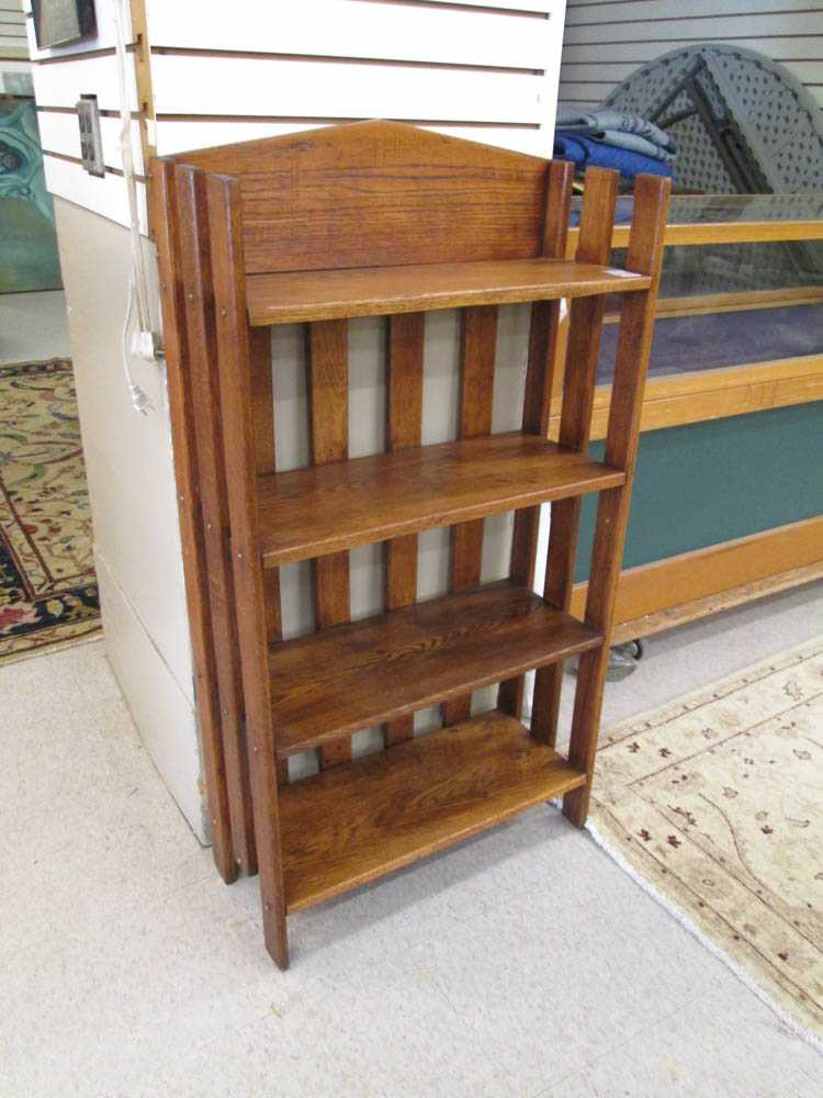 Appraisal: CRAFTSMAN STYLE OAK BOOKCASE American early th century having four