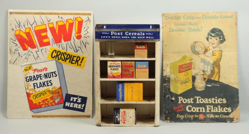 Appraisal: Lot Of Post Cereal Advertising Items This lot includes a