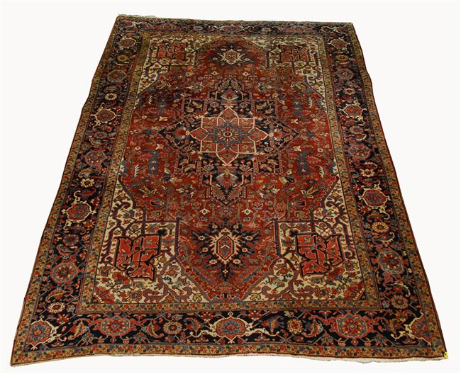 Appraisal: HERIZ CARPET Persia circa feet inches x feet inches