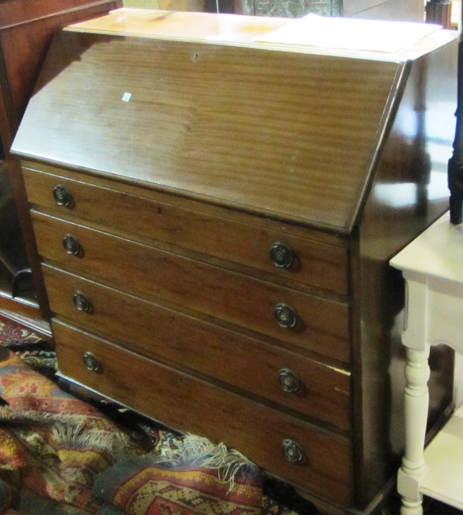 Appraisal: A th century mahogany bureau