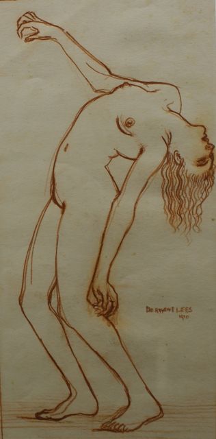 Appraisal: Derwent Lees - Nude conte crayon signed and dated 'DERWENT