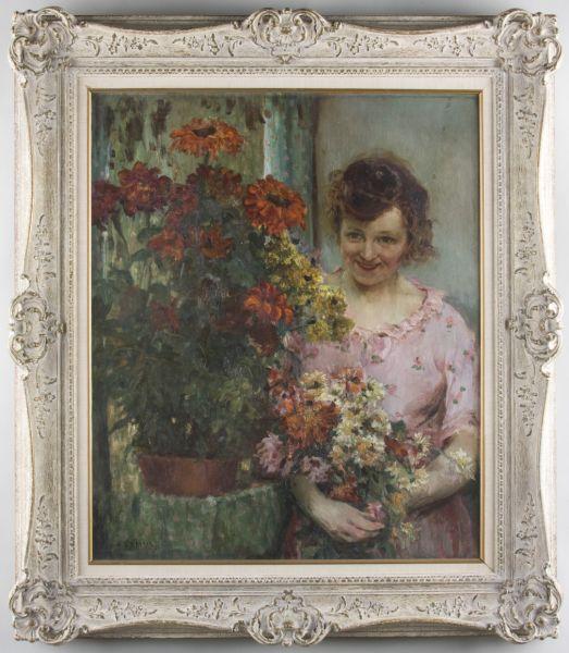 Appraisal: G L Lamur American th c The Arrangement oil on