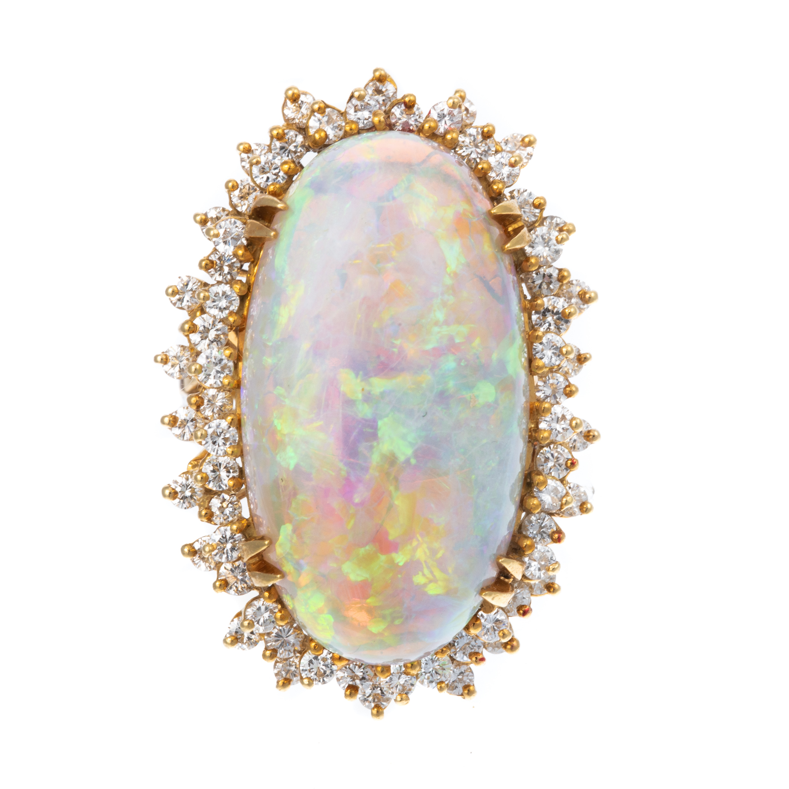 Appraisal: A STUNNING CT OPAL DIAMOND RING IN K K yellow