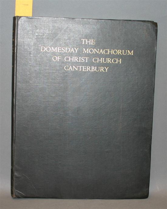 Appraisal: Medieval Manuscript The Domesday Monachorum Of Christ Church Canterbury Edited