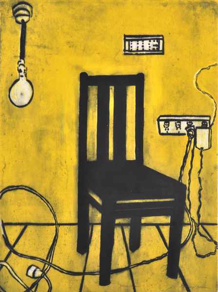 Appraisal: KATHERINE HATTAM BORN Yellow Chair lithograph x cm