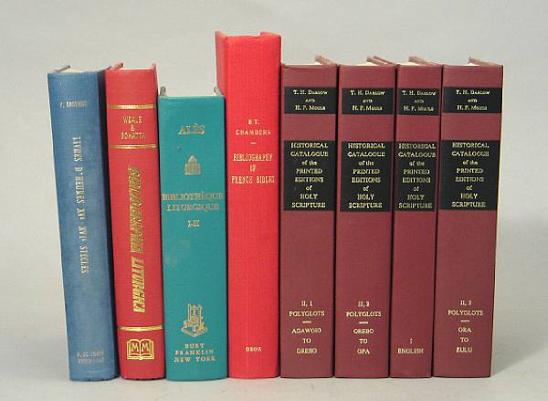 Appraisal: BIBLIOGRAPHY - BIBLES ETC Approx vols including Darlow T H