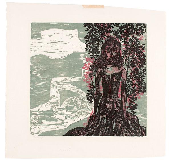 Appraisal: WOODBLOCK PRINT BY JACOB LANDAU AMERICAN - Signed titled and