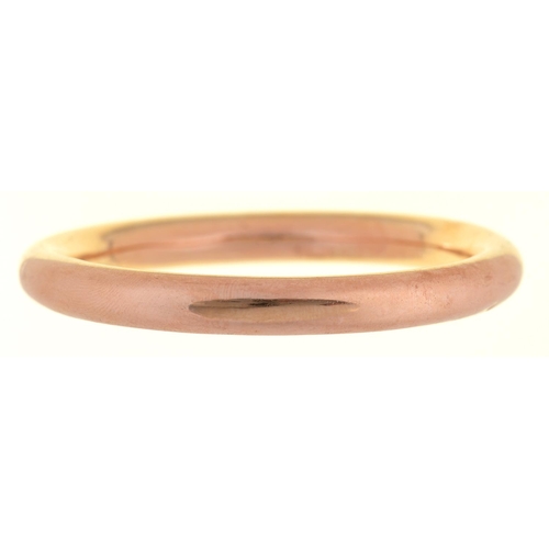 Appraisal: A hollow gold bangle mm internal unmarked g More Information