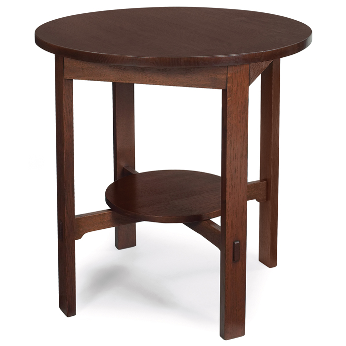 Appraisal: Stickley Brothers lamp table circular top above a lower shelf