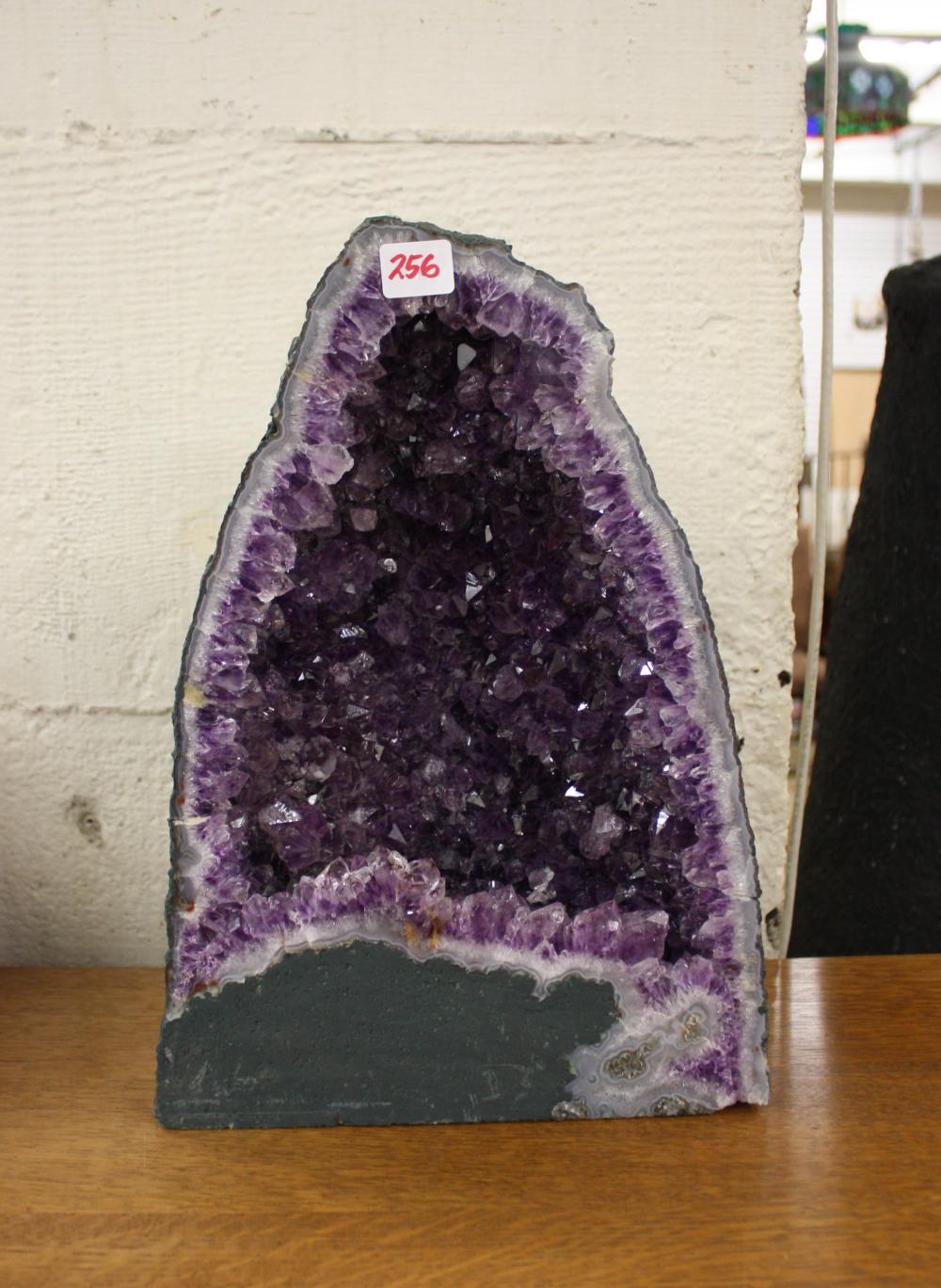 Appraisal: SMALL AMETHYST QUARTZ CAVE GEODE H