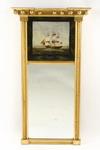 Appraisal: WALL MIRROR - Federal period gilt frame two panel wall