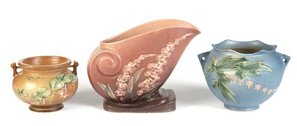 Appraisal: A group of American art pottery articles comprising a Rookwood