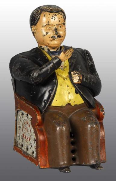 Appraisal: Cast Iron Tammany Hall Mechanical Bank Description Manufactured by J