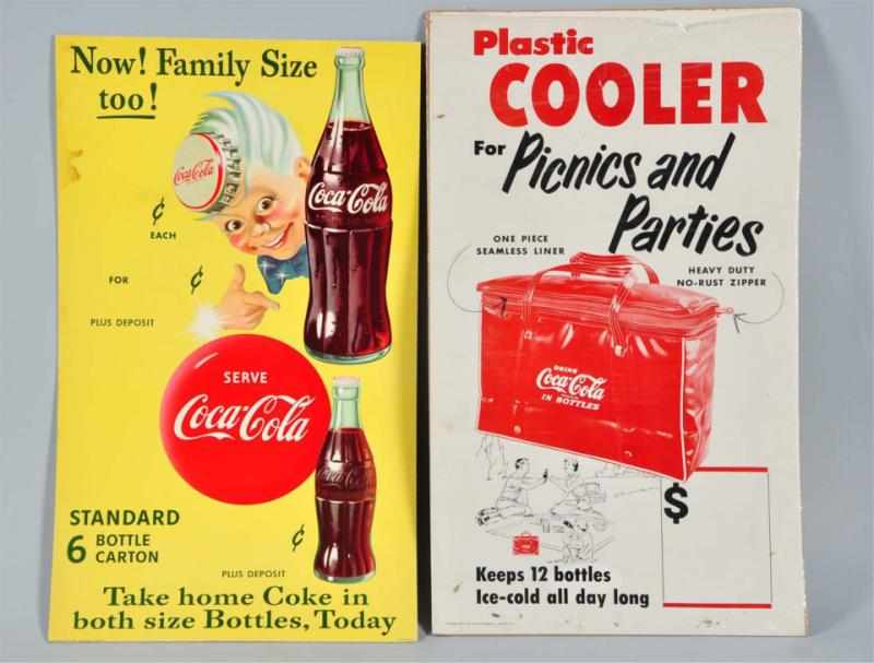 Appraisal: Lot of Coca-Cola Advertisements Description Includes two Coca-Cola posters One