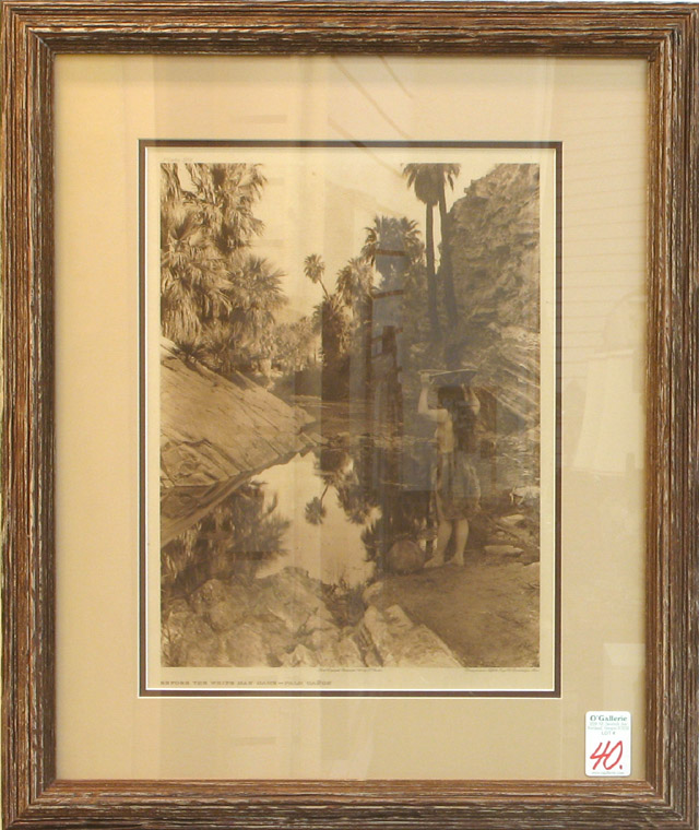 Appraisal: EDWARD S CURTIS PHOTOGRAVURE on Japanese vellum paper produced by