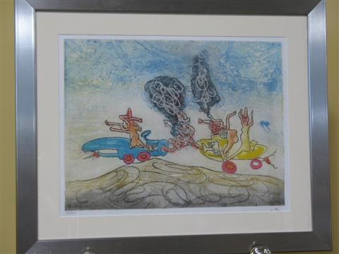 Appraisal: ROBERTO MATTA CHILEAN - COMPOSITION Color etching x in Framed