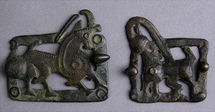 Appraisal: TWO LURISTAN BRONZE ANIMAL-FORM BUCKLES and in Provenance Property from