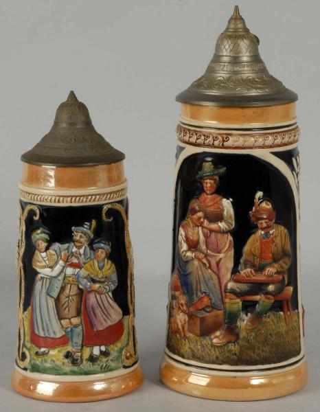 Appraisal: Lot of German Pottery Steins Description Includes a half-liter and