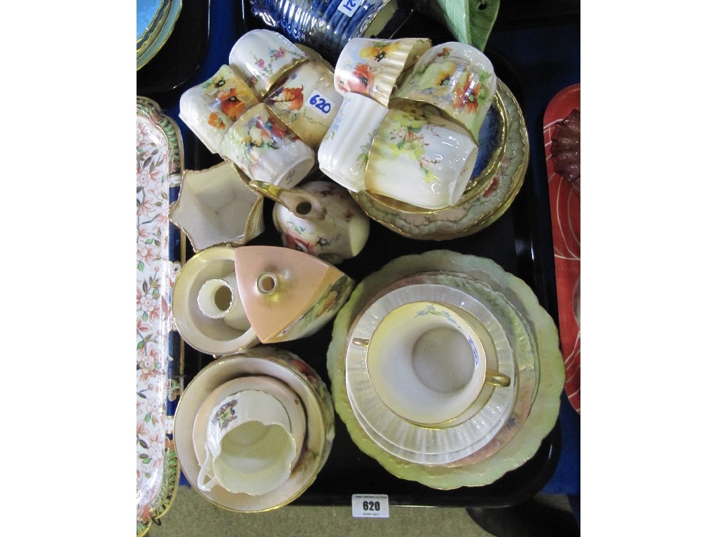 Appraisal: Tray of assorted Nautilus porcelain to include various trios cauldrons