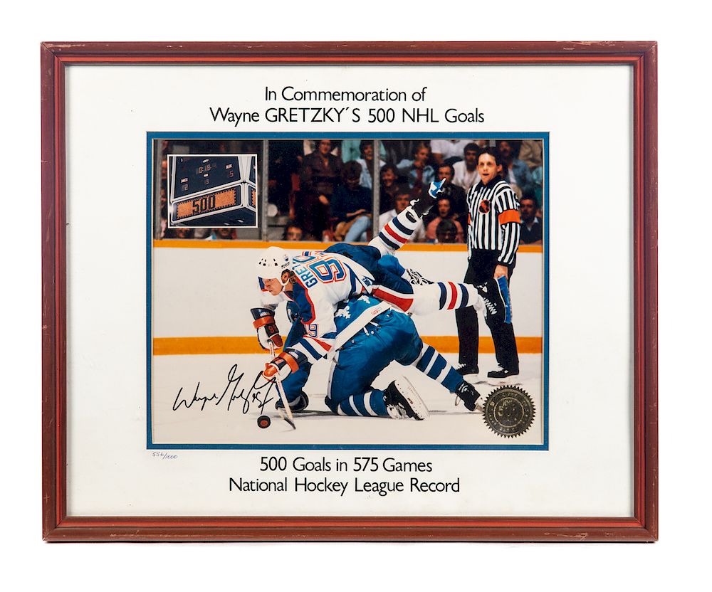 Appraisal: Wayne Gretsky Autographed Goals Record Excellent condition with no damage