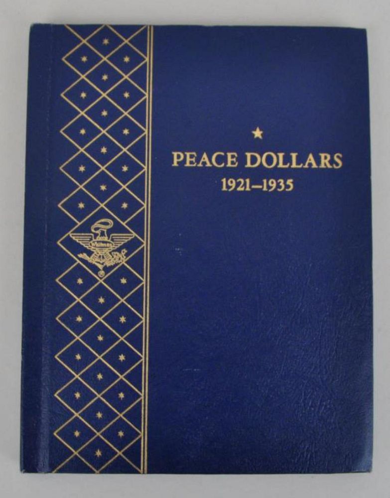 Appraisal: Nearly Complete Book US Peace Dollars lacking only - S