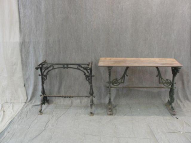 Appraisal: Iron Base th Cent Tables From a prominent NJ estate