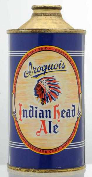 Appraisal: Iroquois Indian Head Ale LP Cone Top Beer Can -