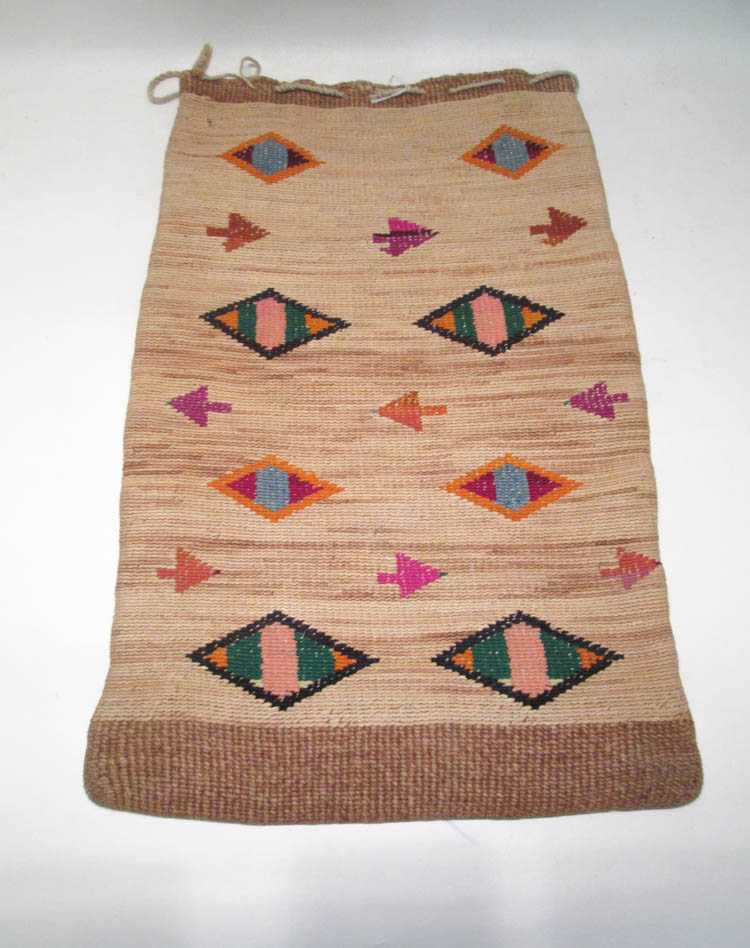 Appraisal: NORTHWEST NATIVE AMERICAN PLATEAU CORN HUSK BAG drawstring type hand