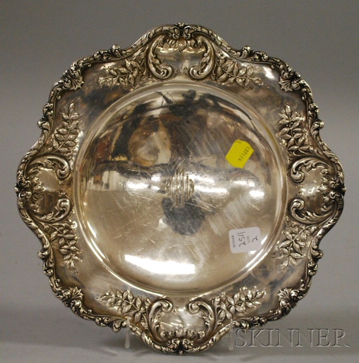 Appraisal: Black Starr Frost Sterling Silver Footed Plate approx troy oz