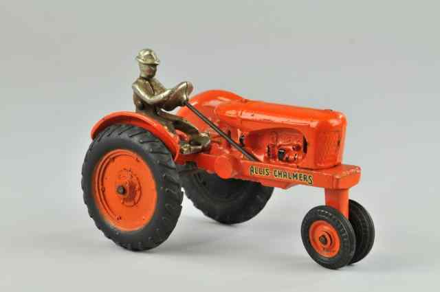 Appraisal: ARCADE ALLIS CHALMERS TRACTOR c cast iron painted in Persian